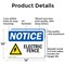 Signmission Electric Fence OSHA Notice Sign, Aluminum, 14in W x 10in L, 2PK OS-2PACK-NS-A-1014-L-11626 - alternate 4